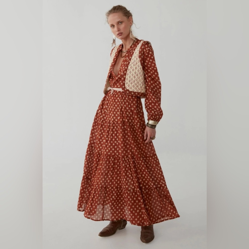 Maison Hotel Didi Dress - Bandhani Spring Biscuit size small